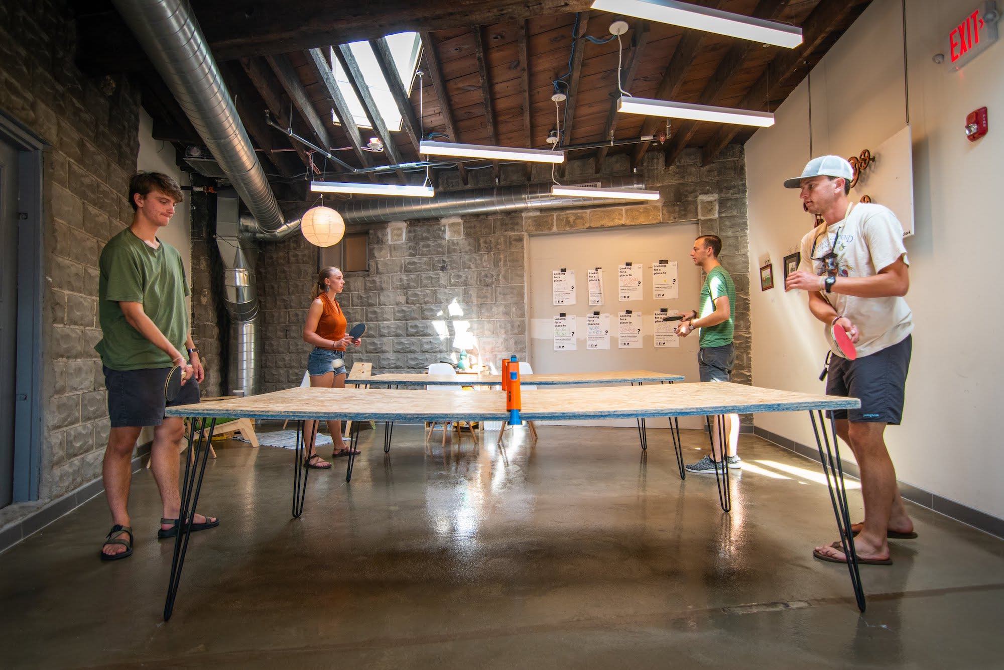 People playing ping pong at CultureHouse